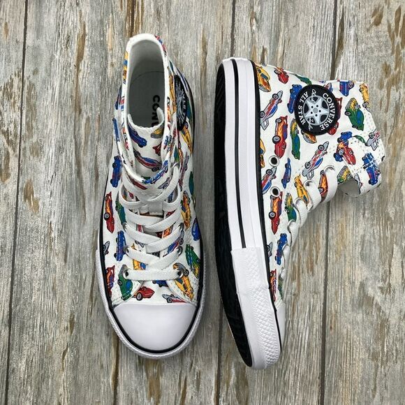 Converse Little Kid Chuck Taylor All Star Easy-On Cars Sneakers Shoes Size 3 - Picture 1 of 7